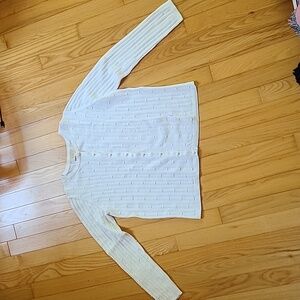 Sezane cotton cardigan sweater s